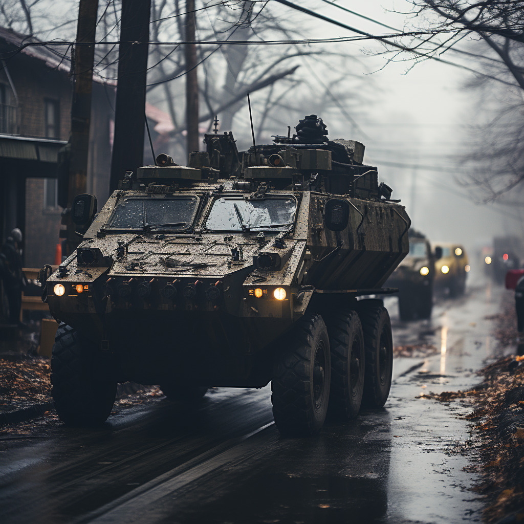 Midjourney Symbolbild ukrainisches Panzerfahrzeug
