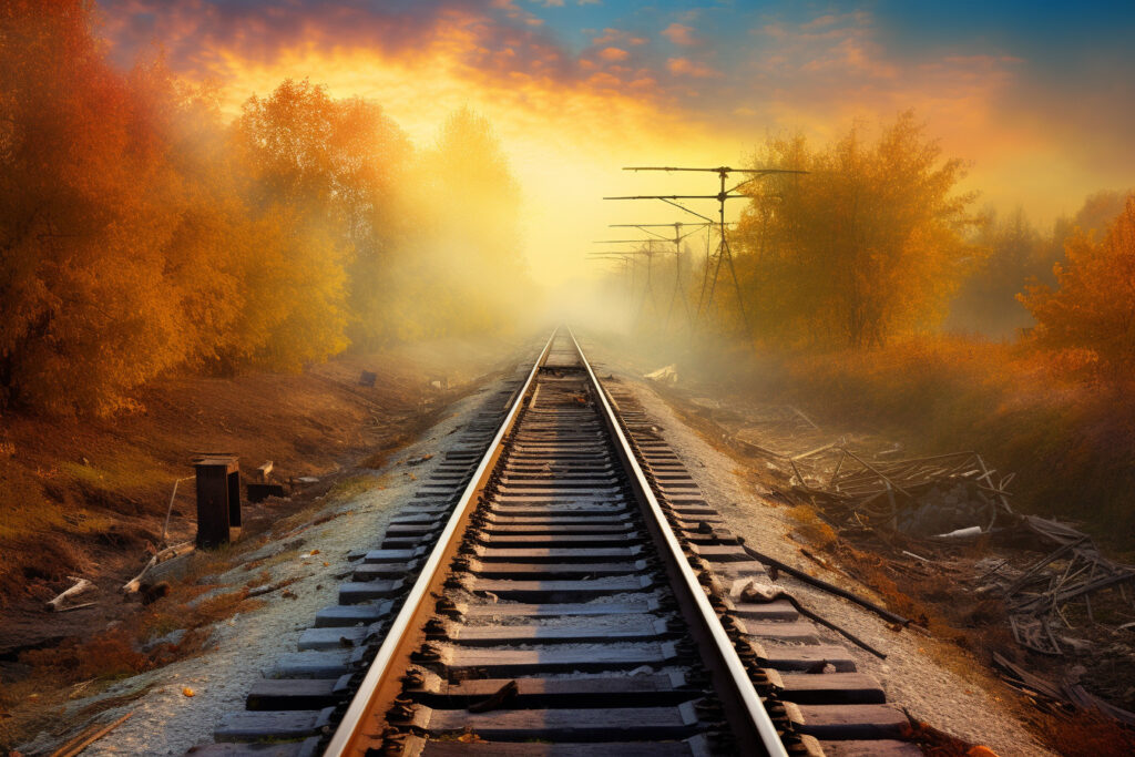 Midjourney Symbolbild Eisenbahnnetz