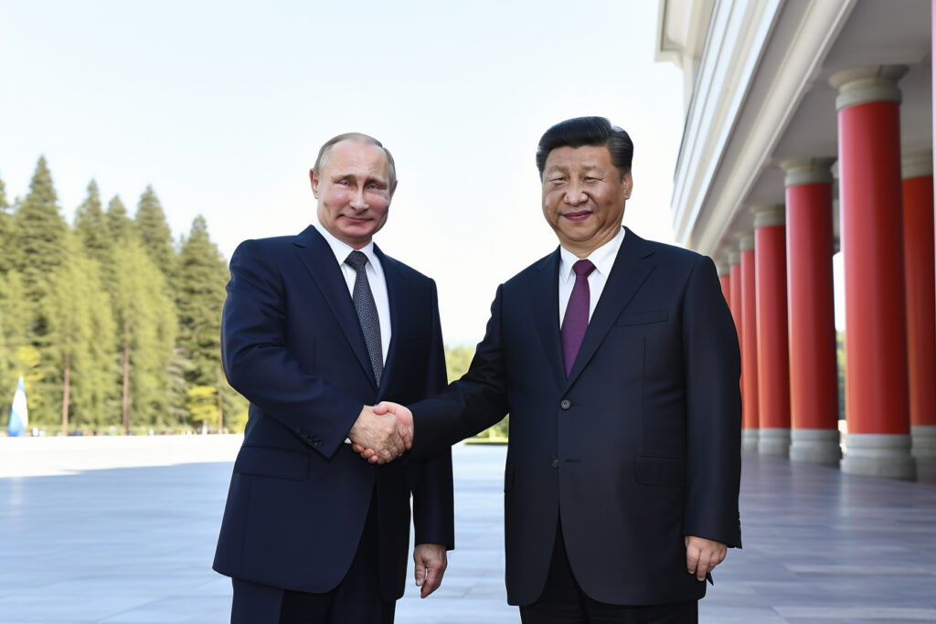 Midjourney Symbolbild Putin trifft Xi.